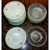 Image 1 : 2 Sets of Dessert Plates - 12 Butterfly Plates and 8 Flower Plates
