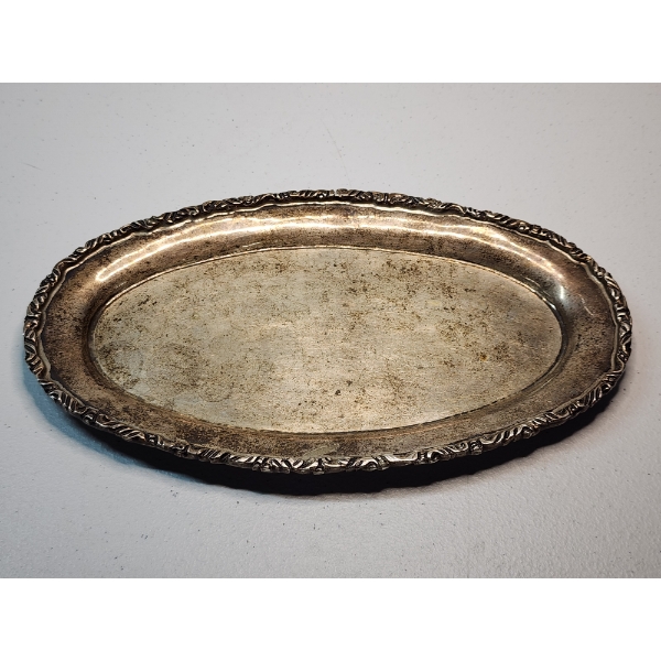 Vintage Oval Sterling Silver Serving Platter - Total Weight: 280.7g