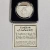 Image 2 : 1995 Cleveland Indians Chief Wahoo 1 Troy Oz .999 Fine Silver Round (With Certificate & Box)