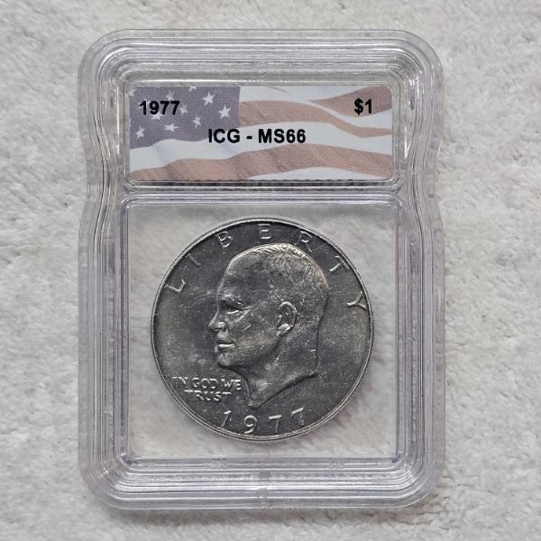 ICG MS66 1977 Eisenhower Dollar