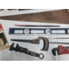 Image 6 : Assorted Tools Including Saws, Levels, Tin Snips, Pipe Wrenches, & More - See Photos!