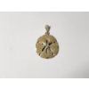 Image 1 : 14K Gold Sand Dollar Pendant Total Weight: 3.8g