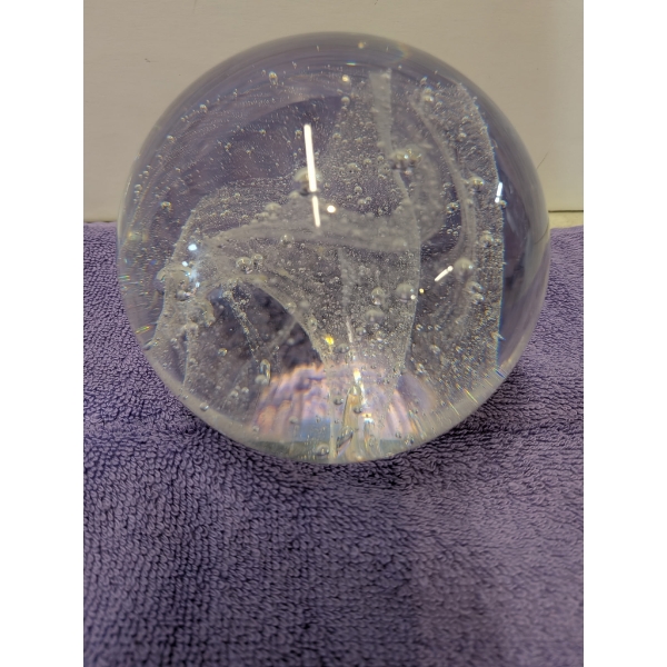 Fine Art Robert Deeble Hand Blown Glass Sphere High End Collectors Piece