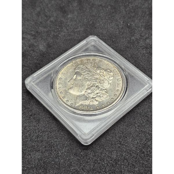 1881-S Morgan 90% Silver Dollar with Protective Case