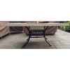 Image 3 : Stone and Metal Table with Fire Pit Center - 43"Square - Fuel: Denatured Alcohol