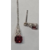 Image 3 : Beautiful Sterling Silver 18" Necklace With Earring - Weight: 2.0g