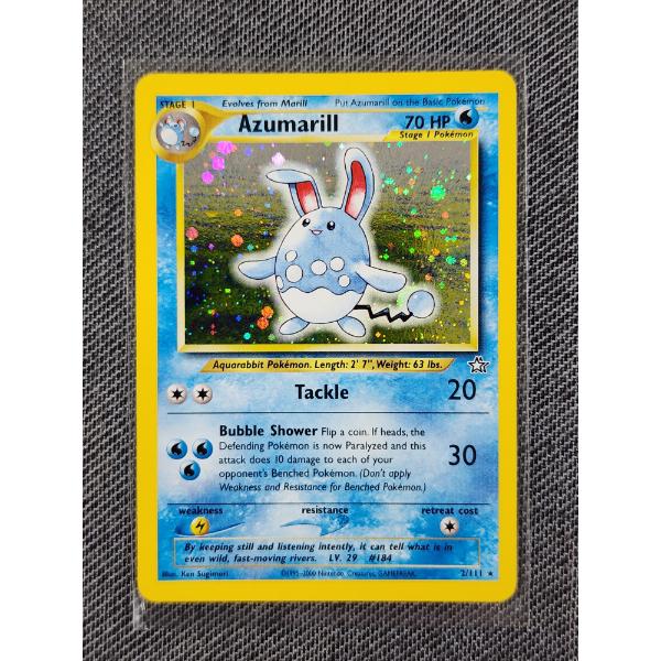 Azumarill 2/111 Holo Rare Neo Era Vintage Pokemon Trading Card ~ NM/LP Condition! 