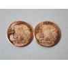 Image 2 : Lot of 2 - American Eagle Design 1 Ounce .999 Fine Copper Rounds