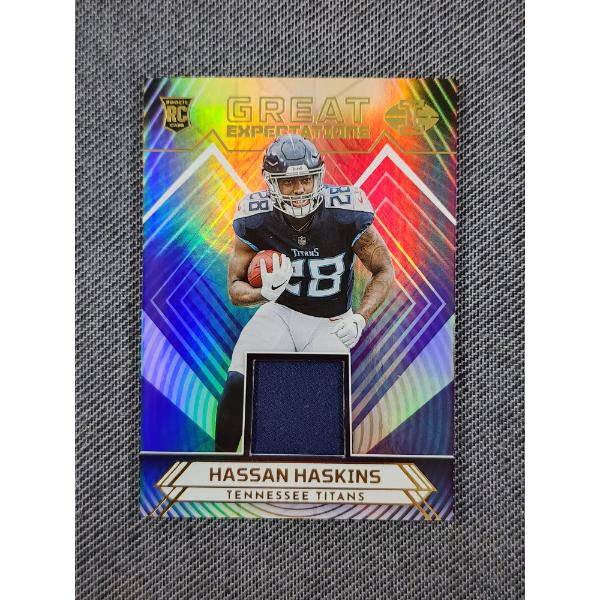 2022 Panini No. GE-HH Hassan Haskins Tennessee Titans Rookie Patch Trading Card
