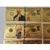 Image 2 : x8 Assorted WWE Stone-Cold Steve Austin $100 999999 24K Gold Foil Banknotes Set w/ CoA
