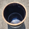 Image 6 : Vintage 10 Gallon Stoneware Crock Ft. Blue Heart Stamp With 10 Mark ~ Likely from Burley & Winter
