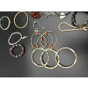 Image 4 : Lot of Tons of Costume Bracelets - Bangle Style- Some Layered - Beaded - Red Earrings