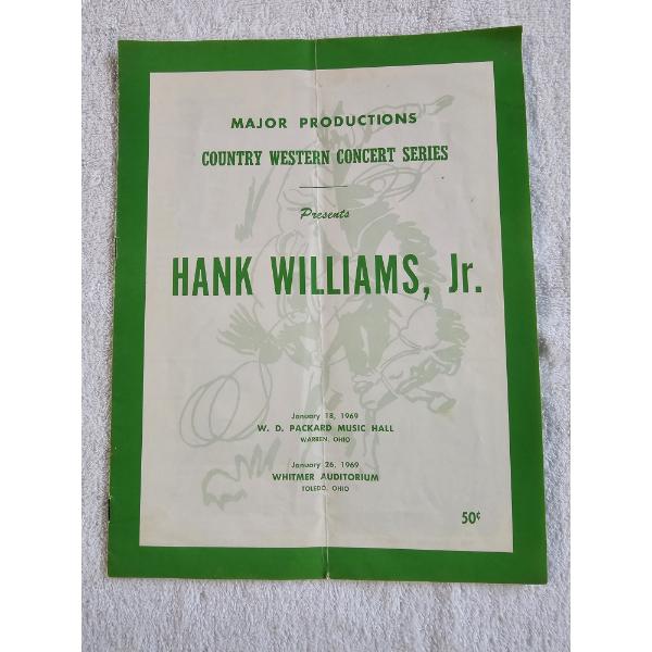 Hank Williams, Jr. Concert Program ft. The Autograph of Merle Kilgore