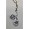 Image 7 : 14K White Gold Pendant With Pearls On 14K Yellow Gold 18" Chain - Total Weight: 3.6g