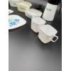 Image 8 : Plastic Corning Ware Dishware Toy Set - 3 Plates - Pots - Pans - Coffee Pot with Burner - Cups 
