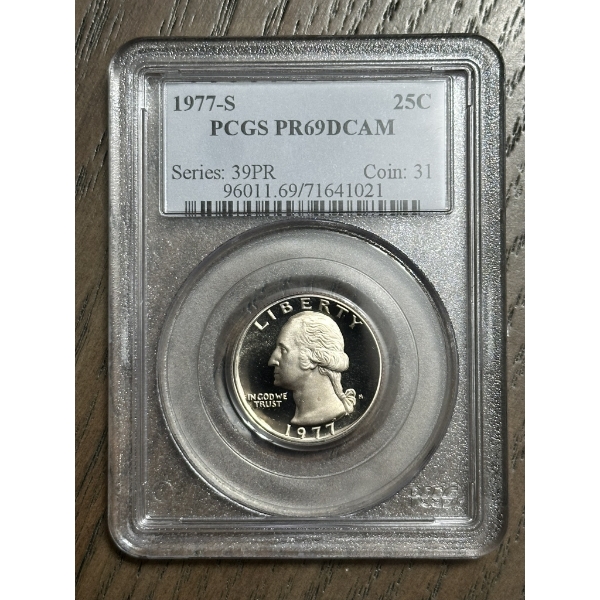 PCGS PR69 DCAM 1977-S Washington Quarter