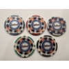 Image 2 : 5 - RARE Detroit Tigers Baseball MLB Clay Poker Chips - Mint Condition - Complete Set