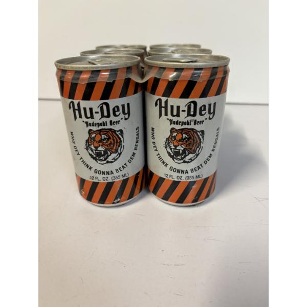 Hu-Duey Hudepohl Beer Cans - 6 Cans - Who Dey Think Gonna Beat Dem Bengals - 12 fl oz - Stay on Tap 