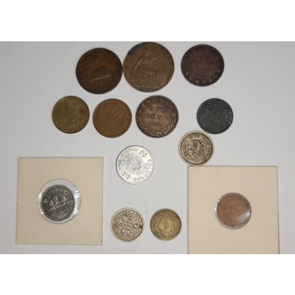 Assorted Foreign Coins Featuring Korean, Mexican, Canadian & More