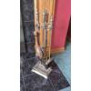Image 1 : Louisville Home Pickup - Fireplace Accessories As Shown - Including Tools  & Solid Brass Rack
