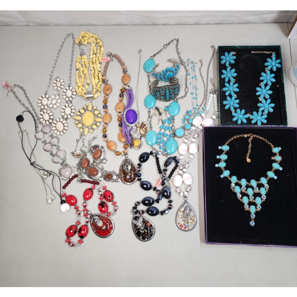 Assorted Costume Jewelry - Chunky Necklaces, Bracelets