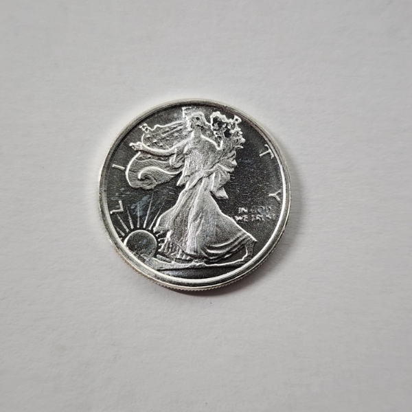 Walking Liberty 1/10th Troy oz .999 Fine Silver Round - Mint Condition