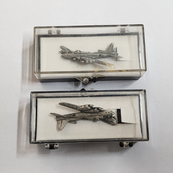 Two Metal Airplane Collectible Pins