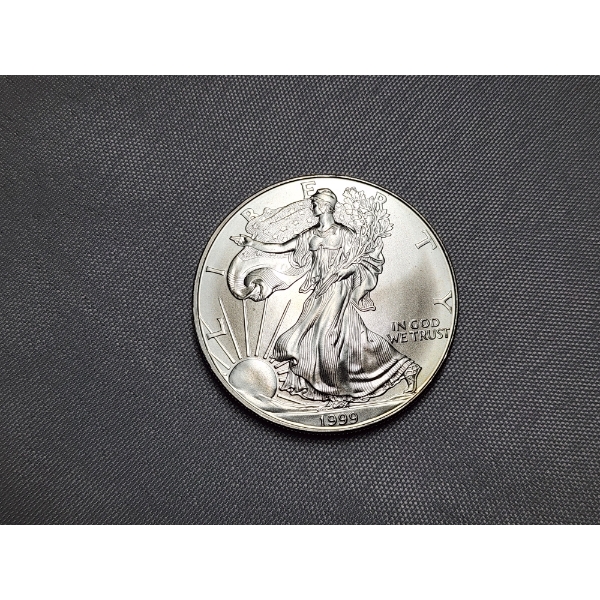 Beautiful 1999 $1 American Silver Eagle 1 oz Fine Silver