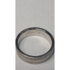 Image 7 : Tiffany Classic Milgrain PT950 Platinum Textured Edge Ring & Platinum Earring Back -Size 9.5- 14.4g