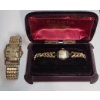 Image 1 : Vintage Women's Bulova Swiss 17 Jewels Cocktail Wristwatch & Branton Gold Plated 17 Jewel Wristwatch
