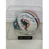 Image 1 : Dwight Stephenson Miami Dolphins Autographed Mini Helmet in Plastic Storage Cube - HOF '98 - Riddell