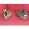 Image 1 : 2 Vintage Collectible Signed Carved Duck Decoy's - D Livingston - French Broad River Decoy Co.