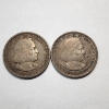 Image 1 : TWO 1893 Columbian Exposition 90% Silver Half Dollars 