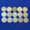 Image 1 : x15 Assorted 90% Silver U.S. Dimes: Roosevelt & Mercury - FV: $1.50