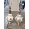Image 3 : Absolutely Gorgeous Pair Of Excellent Condition 23'' Opaline Glass Victorian Style Lamps 