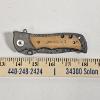 Image 3 : Browning Wood Handle Damascus Pattern Folding Pocket Knife 8.0"