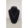 Image 1 : Sterling Silver Heart Key 17" Necklace - Weight: 2.8g