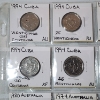 Image 2 : Two Binder Pages Filled with Assorted World Coins: Cuba, Argentina, Australia, India, & More!