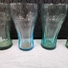 Image 3 : Four Vintage Coca-Cola Blue/Green Glasses