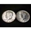 Image 2 : Two Brilliant 1964 Kennedy 90% Silver Half Dollars - $1.00 Face Value