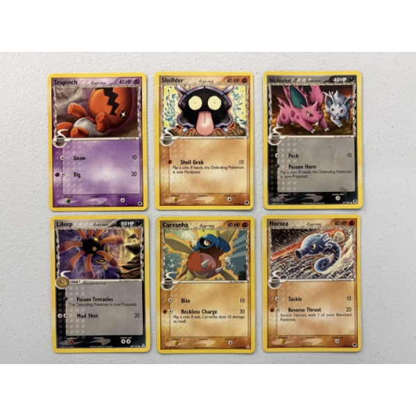 Lot of 6 Vintage Delta Species Pokemon Trading Cards