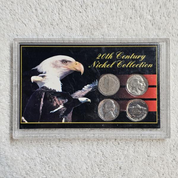 Four Piece 20th Century Nickel Collection Coin Set with 30% Silver Wartime Nickel