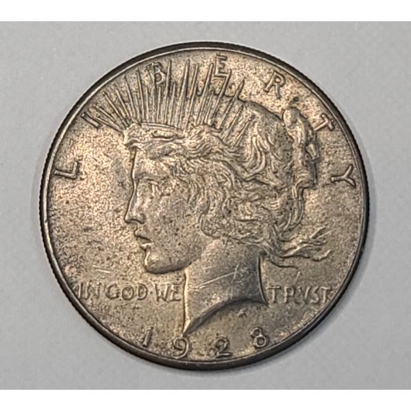KEY DATE HIGHLY COLLECTIBLE 1928 90% Silver Peace Dollar 