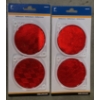 Image 1 : Four New 3'' Hillman Red Hi Vis Weather Resistant Day Or Night Reflector Set 