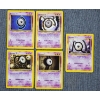 Image 1 : Five Non Holo Vintage Unown Pokemon Trading Cards ~ Five Different Unown Letters!