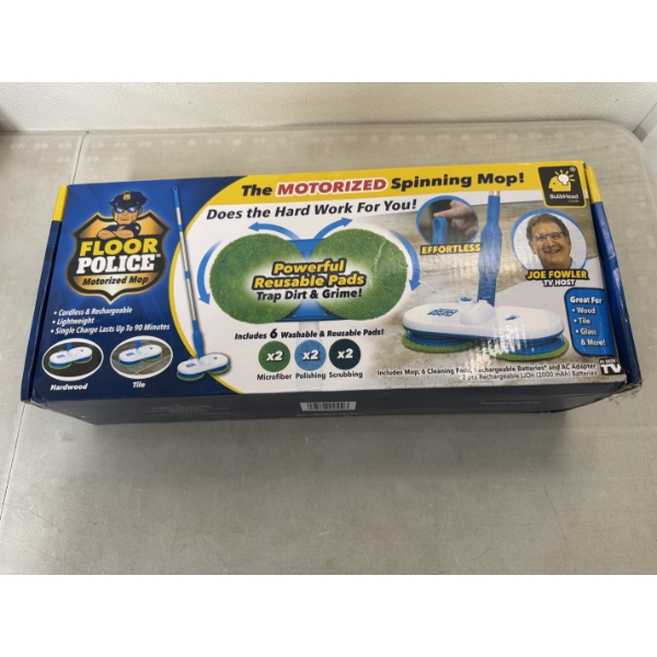 Floor Police Motorized Spin Mop - Brand New In The Box