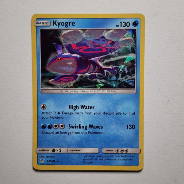 Kyogre 53/236 Holo Rare Vintage Pokemon Trading Card