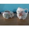 Image 2 : 2 Pc Porcelain Pig Collectible Figures