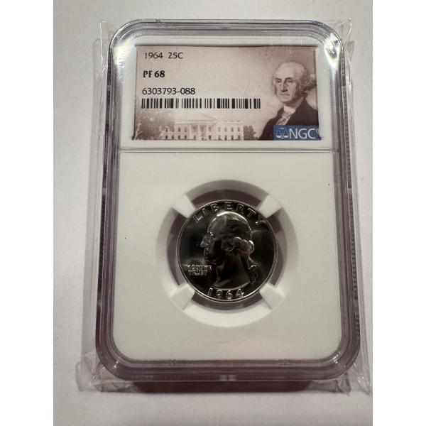 1964 United States Washington Quarter Graded By NGC Proof 68 - Incredible Quarter