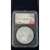 Image 3 : 2021W NGC Eagle Landing T-2 First Day Of Issue MS 70 Burnished 1 oz Silver American Eagle -Signed